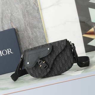 DIOR サドルメッセンジャー オブリーク 黒 サイズ:24x16.5x5.5cm