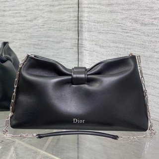 DIOR 0714 ラムレザー、カーフレザー、レザー リボン 斜め掛けバッグ、ハンドバッグ、チェーンバッグ 新作 30.0x17.5x12.0cm サイズ:30x17.5x12cm