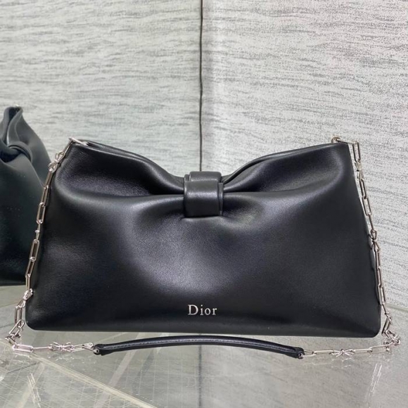 DIOR 0714 ラムレザー、カーフレザー、レザー リボン 斜め掛けバッグ、ハンドバッグ、チェーンバッグ 新作 30.0x17.5x12.0cm サイズ:30x17.5x12cm DIOR 0714 ラムレザー、カーフレザー、レザー リボン 斜め掛けバッグ、ハンドバッグ、チェーンバッグ 新作 30.0x17.5x12.0cm サイズ:30x17.5x12cm