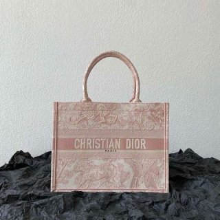 DIOR 8001 刺繍 ピンク ハンドバッグ、トートバッグ 中 ヴィンテージ 36.0x27.0x16.0cm サイズ:36x27x16cm