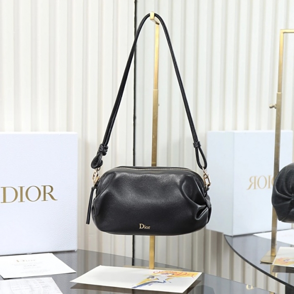DIOR 3900 ラムレザー、レザー、オブリーク プリント、レター、リボン ブラック 斜め掛けバッグ、ショルダーバッグ、ハンドバッグ サイズ:20x11cm DIOR 3900 ラムレザー、レザー、オブリーク プリント、レター、リボン ブラック 斜め掛けバッグ、ショルダーバッグ、ハンドバッグ サイズ:20x11cm