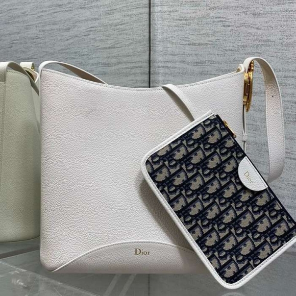 DIOR カーフレザー、レザー レター ホワイト、ゴールド ショルダーバッグ、バケツバッグ 新作 クラシック 26.5x26.0x15.0cm サイズ:26.5x26x15cm DIOR カーフレザー、レザー レター ホワイト、ゴールド ショルダーバッグ、バケツバッグ 新作 クラシック 26.5x26.0x15.0cm サイズ:26.5x26x15cm