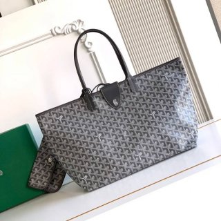 GOYARD 6603 キャンバス、レザー グレー ショルダーバッグ、ハンドバッグ サンルイ、ゴヤルディン、キャンバス 34x28x15cm サイズ:34x28x15cm GOYARD 6603 キャンバス、レザー グレー ショルダーバッグ、ハンドバッグ サンルイ、ゴヤルディン、キャンバス 34x28x15cm サイズ:34x28x15cm