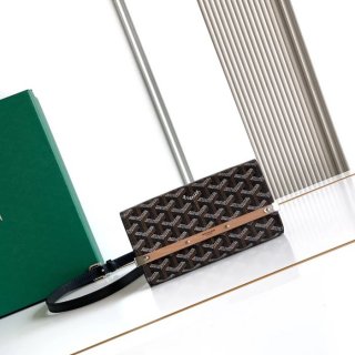 GOYARD 6112 レザー 斜め掛けバッグ、ハンドバッグ、木製バッグ モンテカルロ、木製、レザー サイズ:9X3.3X10cm