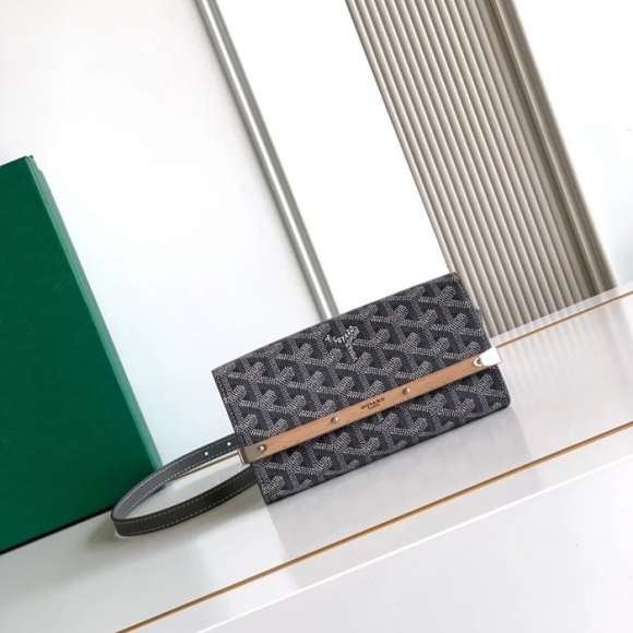 GOYARD 6112 レザー 斜め掛けバッグ、ハンドバッグ、木製バッグ モンテカルロ、木製、レザー サイズ:9X3.3X10cm GOYARD 6112 レザー 斜め掛けバッグ、ハンドバッグ、木製バッグ モンテカルロ、木製、レザー サイズ:9X3.3X10cm