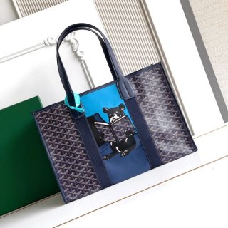 GOYARD 020220 キャンバス ネイビー ショルダーバッグ、ハンドバッグ、トートバッグ キャンバス 45x32x15cm サイズ:45x32x15cm