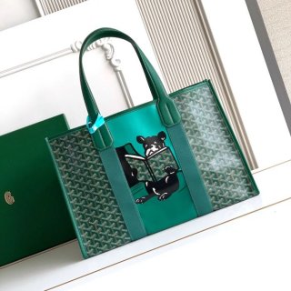 GOYARD 020220 キャンバス グリーン ショルダーバッグ、ハンドバッグ、トートバッグ キャンバス 45x32x15cm サイズ:45x32x15cm GOYARD 020220 キャンバス グリーン ショルダーバッグ、ハンドバッグ、トートバッグ キャンバス 45x32x15cm サイズ:45x32x15cm