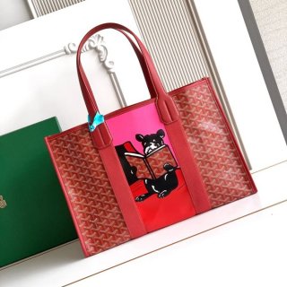 GOYARD 020220 キャンバス レッド ショルダーバッグ、ハンドバッグ、トートバッグ キャンバス 45x32x15cm サイズ:45x32x15cm