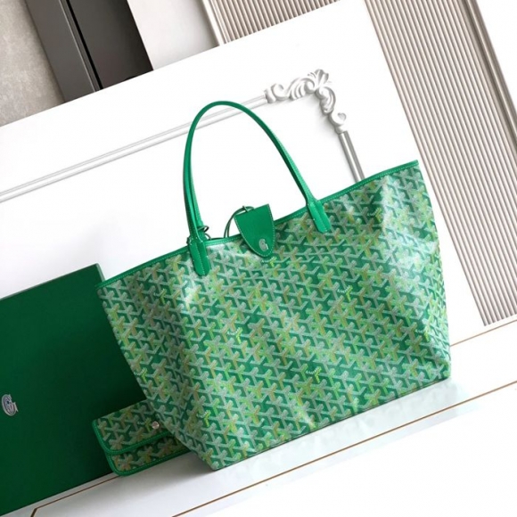 GOYARD 6603 キャンバス、レザー ショルダーバッグ、ハンドバッグ キャンバス、レザー、大 34x28x15cm サイズ:34x28x15cm