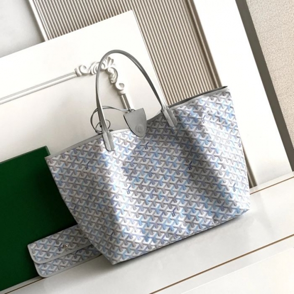 GOYARD 6603 キャンバス、レザー ショルダーバッグ、ハンドバッグ キャンバス、レザー、大 サイズ:47/34×27×14cm GOYARD 6603 キャンバス、レザー ショルダーバッグ、ハンドバッグ キャンバス、レザー、大 サイズ:47/34×27×14cm