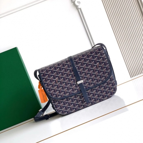 GOYARD 020183 キャンバス ブルー 斜め掛けバッグ、ハンドバッグ キャンバス、中 29x23cm サイズ:29x23cm GOYARD 020183 キャンバス ブルー 斜め掛けバッグ、ハンドバッグ キャンバス、中 29x23cm サイズ:29x23cm