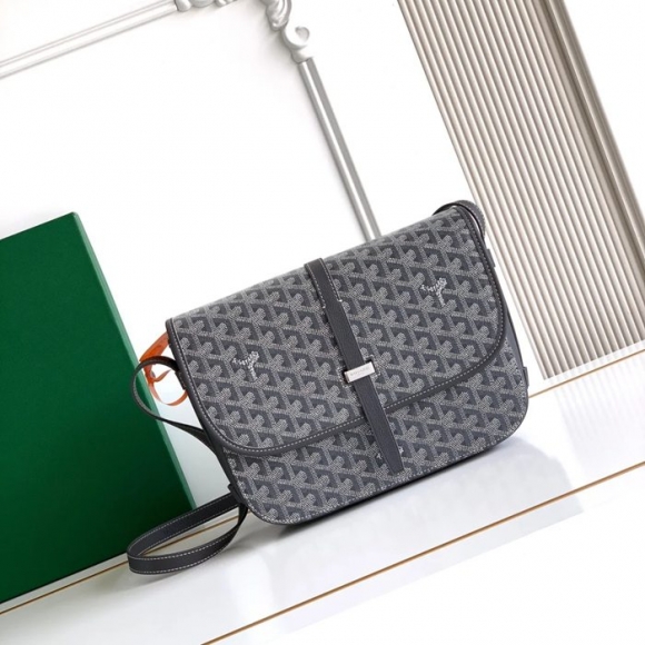 GOYARD 020183 キャンバス グレー 斜め掛けバッグ、ハンドバッグ キャンバス、中 29x23cm サイズ:29x23cm GOYARD 020183 キャンバス グレー 斜め掛けバッグ、ハンドバッグ キャンバス、中 29x23cm サイズ:29x23cm