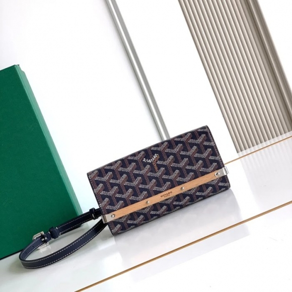 GOYARD 6112 キャンバス、レザー イエロー ハンドバッグ、木製バッグ、ミニバッグ モンテカルロ、キャンバス、木製 サイズ:9X3.3X10cm GOYARD 6112 キャンバス、レザー イエロー ハンドバッグ、木製バッグ、ミニバッグ モンテカルロ、キャンバス、木製 サイズ:9X3.3X10cm