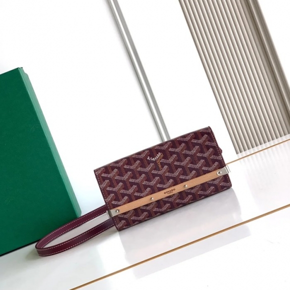 GOYARD 6112 キャンバス、レザー イエロー ハンドバッグ、木製バッグ、ミニバッグ モンテカルロ、キャンバス、木製 サイズ:9X3.3X10cm GOYARD 6112 キャンバス、レザー イエロー ハンドバッグ、木製バッグ、ミニバッグ モンテカルロ、キャンバス、木製 サイズ:9X3.3X10cm