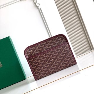 GOYARD ジュヴァンス 中洗面ポーチ ワインレッド サイズ:24.5x19cm GOYARD ジュヴァンス 中洗面ポーチ ワインレッド サイズ:24.5x19cm
