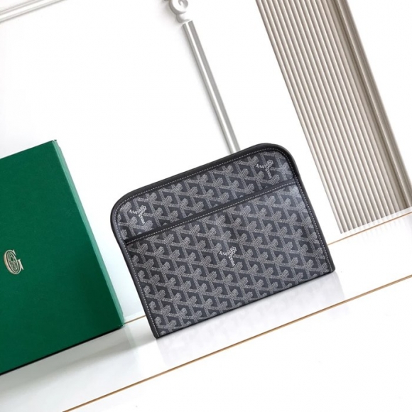 GOYARD ジュヴァンス 中洗面ポーチ グレー サイズ:24.5x19cm GOYARD ジュヴァンス 中洗面ポーチ グレー サイズ:24.5x19cm