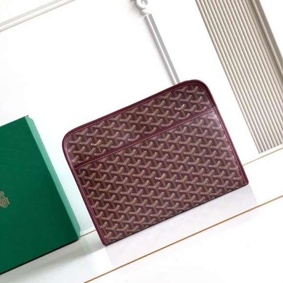 GOYARD ジュヴァンス 大洗面ポーチ ワインレッド サイズ:29.5x23x7.5cm GOYARD ジュヴァンス 大洗面ポーチ ワインレッド サイズ:29.5x23x7.5cm