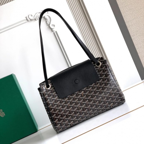 GOYARD 6685 レザー ブラック ハンドバッグ ルエット、レザー 31x23x14cm サイズ:31x23x14cm