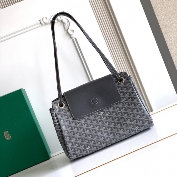 GOYARD 6685 レザー グレー ハンドバッグ ルエット、レザー 31x23x14cm サイズ:31x23x14cm GOYARD 6685 レザー グレー ハンドバッグ ルエット、レザー 31x23x14cm サイズ:31x23x14cm