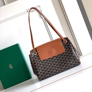 GOYARD 6685 レザー ブラウン ハンドバッグ ルエット、レザー 31x23x14cm サイズ:31x23x14cm