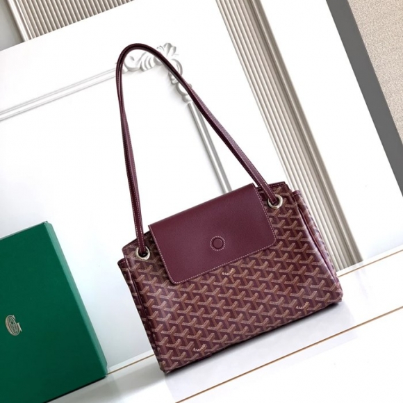 GOYARD 6685 レザー ワインレッド ハンドバッグ ルエット、レザー 31x23x14cm サイズ:31x23x14cm GOYARD 6685 レザー ワインレッド ハンドバッグ ルエット、レザー 31x23x14cm サイズ:31x23x14cm