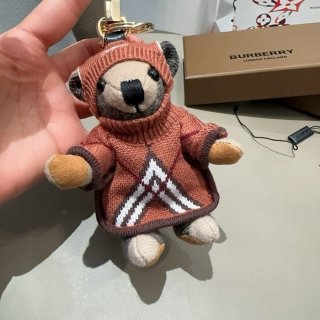 バーバリー スタイル テディベア キーリング チャーム バーバリー スタイル テディベア キーリング チャーム