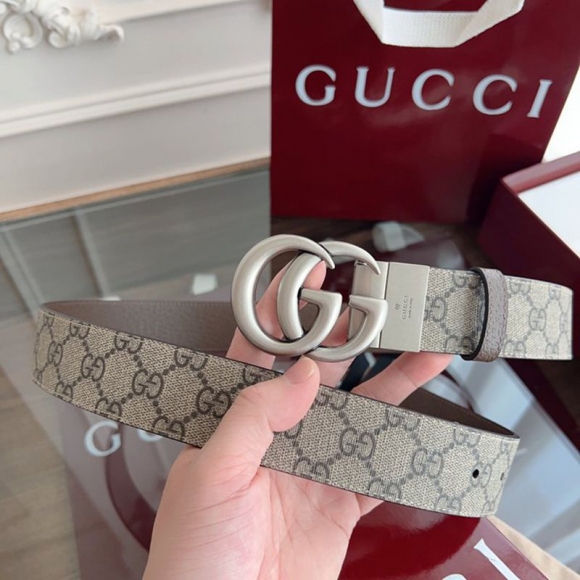 グッチ メンズ ベルト 回転式GG 3.8cm グッチ メンズ ベルト 回転式GG 3.8cm