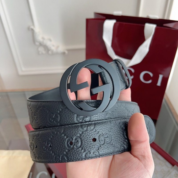 グッチ メンズ ベルト シグネチャー 3.8cm グッチ メンズ ベルト シグネチャー 3.8cm