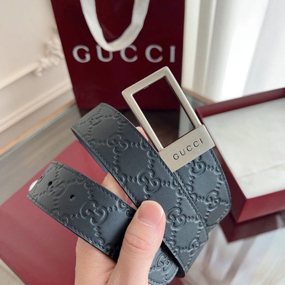 グッチ メンズ ベルト スクエアバックル 3.5cm グッチ メンズ ベルト スクエアバックル 3.5cm