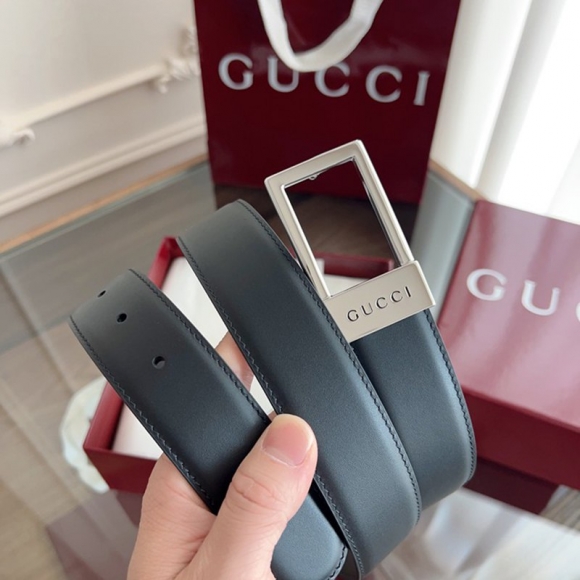 グッチ メンズ ベルト スクエアバックル 3.5cm グッチ メンズ ベルト スクエアバックル 3.5cm