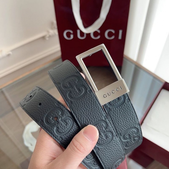 グッチ メンズ ベルト スクエアバックル 3.5cm グッチ メンズ ベルト スクエアバックル 3.5cm