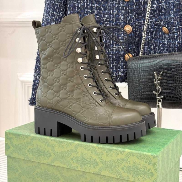【GUCCI】GGマーチンブーツレディース 【GUCCI】GGマーチンブーツレディース