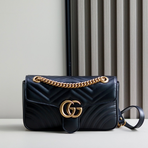 GUCCI 443497 カーフレザー チェーンバッグ GG、マルモント 26x15cm サイズ:26x15cm GUCCI 443497 カーフレザー チェーンバッグ GG、マルモント 26x15cm サイズ:26x15cm