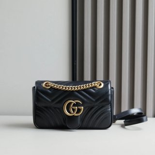GUCCI 446744 カーフレザー チェーンバッグ GG、マルモント 23x14cm サイズ:23x14cm GUCCI 446744 カーフレザー チェーンバッグ GG、マルモント 23x14cm サイズ:23x14cm