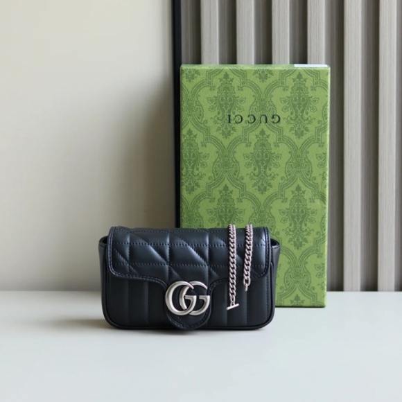 GUCCI 476433 シルバー ハンドバッグ GG、マルモント 16x10cm サイズ:16x10cm GUCCI 476433 シルバー ハンドバッグ GG、マルモント 16x10cm サイズ:16x10cm