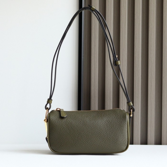 GUCCI 860784 カーフレザー、レザー グリーン、ブラウン、ゴールド ハンドバッグ 馬銜、クラシック 20x19cm サイズ:20x19cm