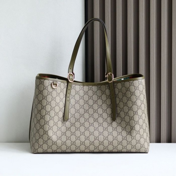 GUCCI 815213 レザー ホワイト、ベージュ トートバッグ GG、新作 38x25x15cm サイズ:38x25x15cm GUCCI 815213 レザー ホワイト、ベージュ トートバッグ GG、新作 38x25x15cm サイズ:38x25x15cm