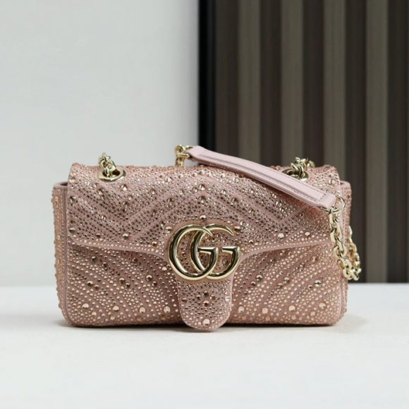 GUCCI 837280 斜め掛けバッグ、ハンドバッグ GG、マルモント 22cm サイズ:23x14x6cm GUCCI 837280 斜め掛けバッグ、ハンドバッグ GG、マルモント 22cm サイズ:23x14x6cm