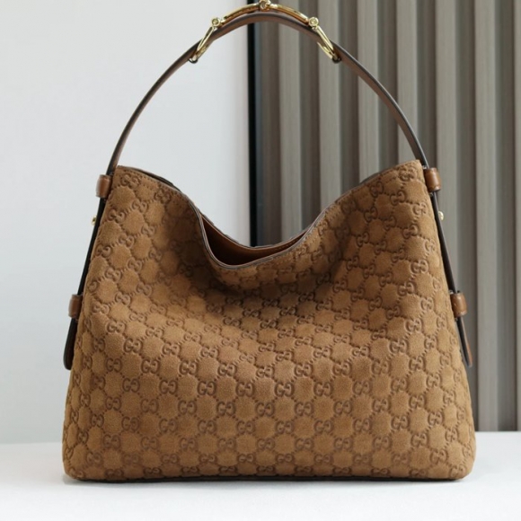 GUCCI 850926 カーフレザー、レザー ブラウン、ゴールド ショルダーバッグ、ハンドバッグ 馬銜 275x35x11cm サイズ:275x35x11cm GUCCI 850926 カーフレザー、レザー ブラウン、ゴールド ショルダーバッグ、ハンドバッグ 馬銜 275x35x11cm サイズ:275x35x11cm