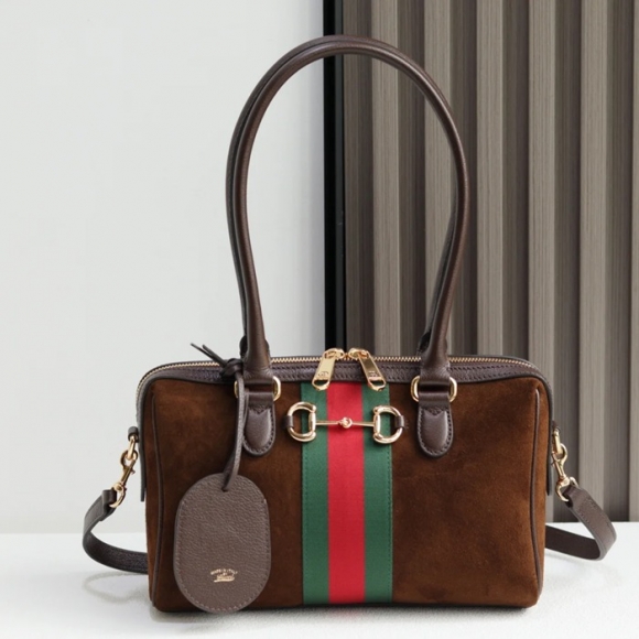 GUCCI 866732 レザー ブラウン 斜め掛けバッグ、ハンドバッグ 28x15x10cm サイズ:28x15x10cm GUCCI 866732 レザー ブラウン 斜め掛けバッグ、ハンドバッグ 28x15x10cm サイズ:28x15x10cm