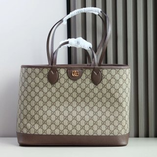 GUCCI 739730 レザー ブラウン トートバッグ、ショルダーバッグ、ハンドバッグ オフィディア 38x28x15cm サイズ:38x28x15cm