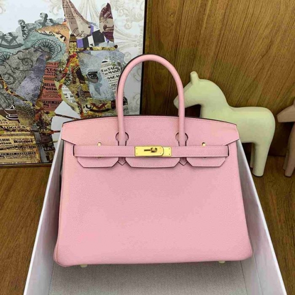 HERMES バーキン 30cm カーフスキン 桜ピンク ハンドバッグ 高級感 金具ゴールド 30cm Birkin 30cm サイズ:30cm HERMES バーキン 30cm カーフスキン 桜ピンク ハンドバッグ 高級感 金具ゴールド 30cm Birkin 30cm サイズ:30cm