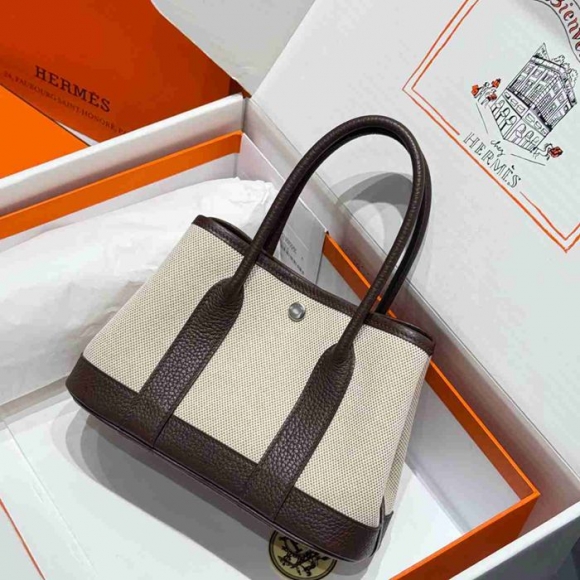 HERMES ガーデン 23cm エボニー色 ハンドバッグ セミハンドメイド 23cm Garden 23cm サイズ:23cm HERMES ガーデン 23cm エボニー色 ハンドバッグ セミハンドメイド 23cm Garden 23cm サイズ:23cm