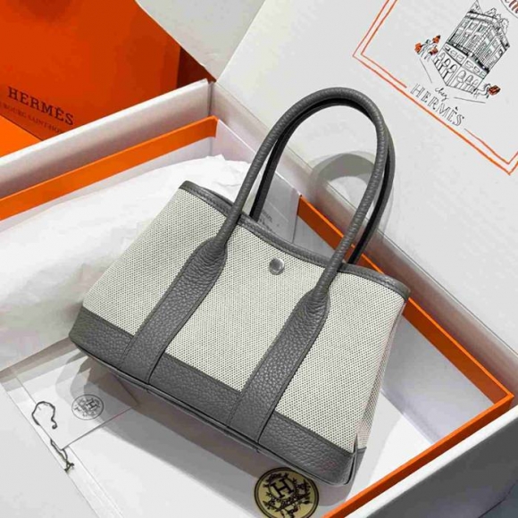 HERMES ガーデン 23cm ハンドバッグ セミハンドメイド 23cm Garden 23cm サイズ:23cm