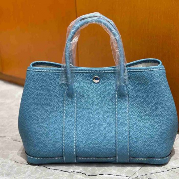 HERMES ガーデン 30cm デニム デニムブルー ハンドバッグ 高級感 30cm Garden 30cm サイズ:30cm HERMES ガーデン 30cm デニム デニムブルー ハンドバッグ 高級感 30cm Garden 30cm サイズ:30cm