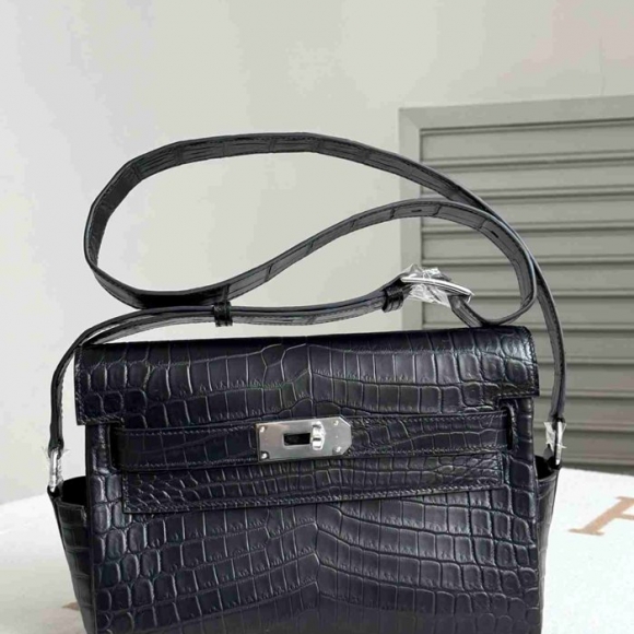 HERMES ケリー 25cm ラムレザー ショルダーバッグ 25cm Kelly 25cm サイズ:25cm