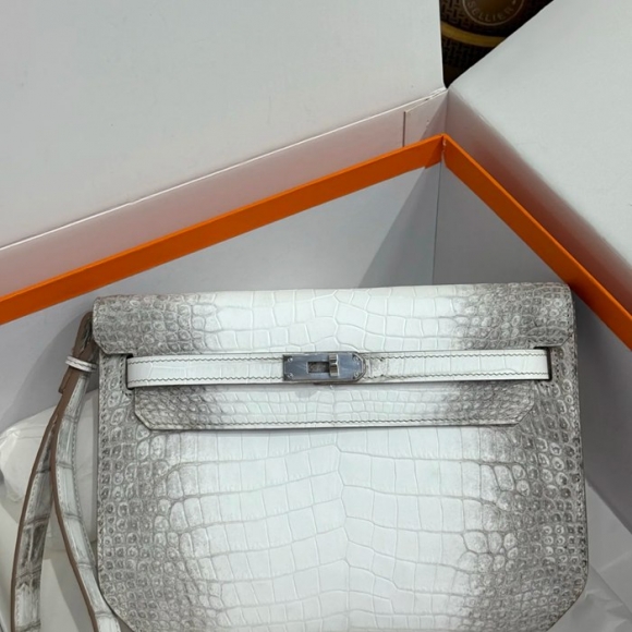 HERMES ケリー デペッシュ 25cm クラッチバッグ マットワニ腹皮 ヒマラヤホワイト サイズ: HERMES ケリー デペッシュ 25cm クラッチバッグ マットワニ腹皮 ヒマラヤホワイト サイズ: