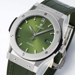 HUBLOT クラシックフュージョン 542.NX.8970.LR チタニウム グリーン JJ+新品 HUBLOT クラシックフュージョン 542.NX.8970.LR チタニウム グリーン JJ+新品