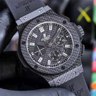 HUBLOT 301.QX.1740.LR ビッグバン オールブラック カーボン Cal.HUB4100搭載 n級品 HUBLOT 301.QX.1740.LR ビッグバン オールブラック カーボン Cal.HUB4100搭載 n級品
