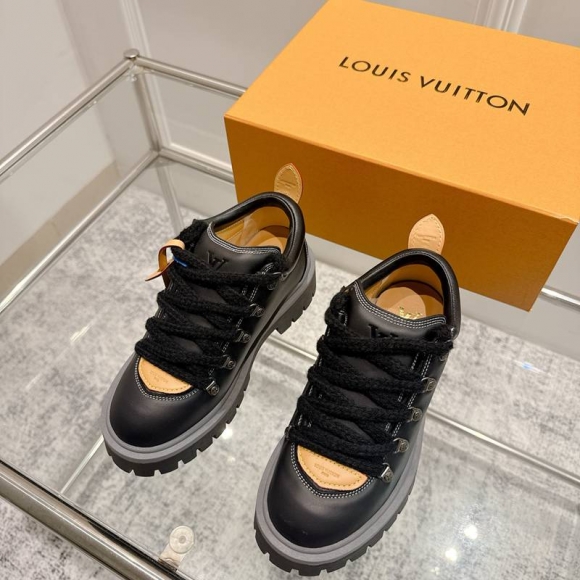 【LOUISVUITTON】リミックス登山ブーツレザーブーツ厚底ブーツメンズレディース 【LOUISVUITTON】リミックス登山ブーツレザーブーツ厚底ブーツメンズレディース